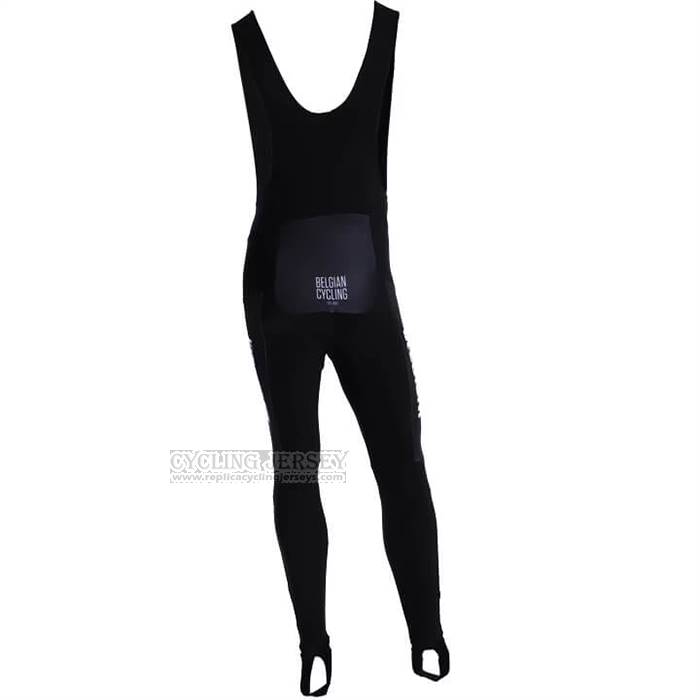 2023 Cycling Jersey Belgium Light Blue Long Sleeve And Bib Short